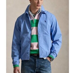 Polo Ralph Lauren Bayport Harrington Cotton Poplin Jacket Men S Light Blue Zip